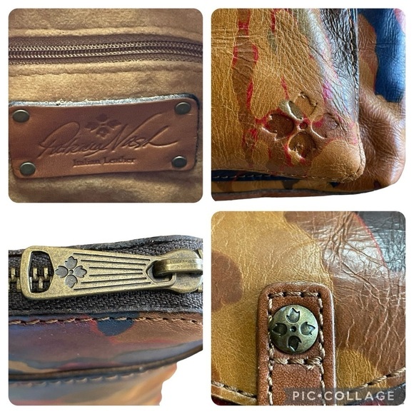 Patricia Nash Avellino Leather Camo Crossbody Bag - Classic Sleek Go-Any Where - Picture 3 of 16